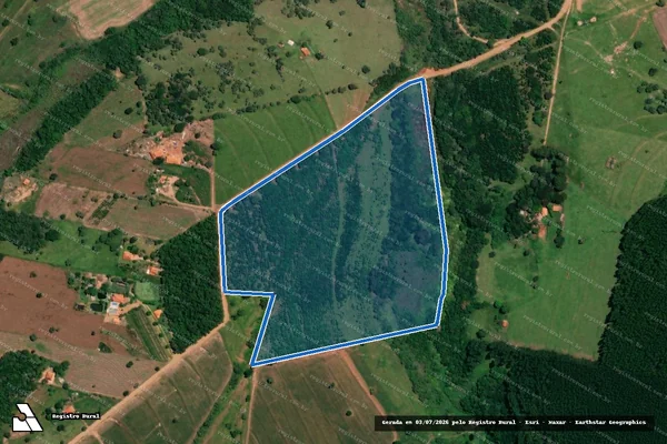 Imagem de satélite de Gleba 02 - Rincão do Meio em Itaí - SP