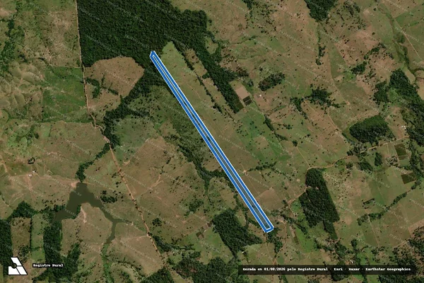 Imagem de satélite de Área Desmembrada do Lote nº38 - Parte 1 em Juína - MT