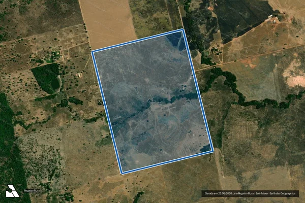 Imagem de satélite de FAZENDA FLOR DO SERTÃO  - 001 em Vila Rica - MT