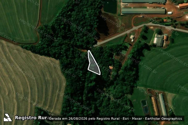 Imagem de satélite de PARTE DO LOTE 05, GLEBA 06 COL. PINDORAMA - LOTE 05-3, PARTE DO LOTE 05, GLEBA 06 COL. PINDORAMA em Nova Aurora - PR