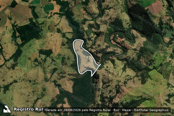 Imagem de satélite de Sitio Hoffemann - Matrícula 21.101 em Santa Maria do Oeste - PR