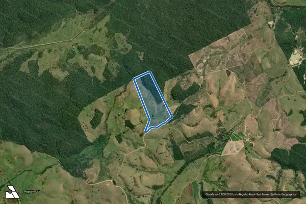 Imagem de satélite de FAZENDA NOSSA SENHORA DO SAGRADO CORAÇÃO - Parte 3 ? matrícula 4754 em Rio Bonito - RJ