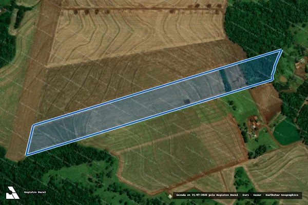Imagem de satélite de Lote Rural n° 55.A, integrante do 10° Perímetro da Fazenda Britânia - Matrícula 41562 em Toledo - PR