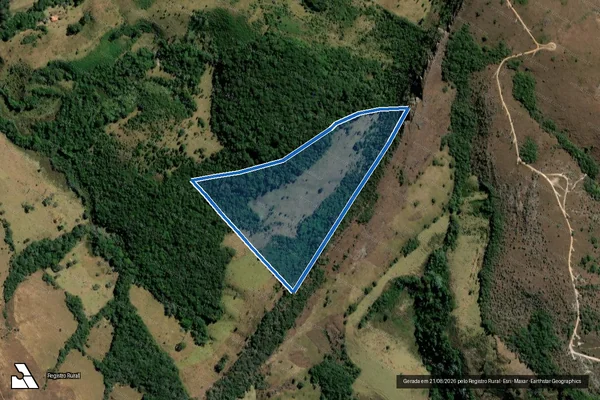 Imagem de satélite de Pasto da Serra, na Fazenda da Serra - em Santa Rita de Ibitipoca - MG