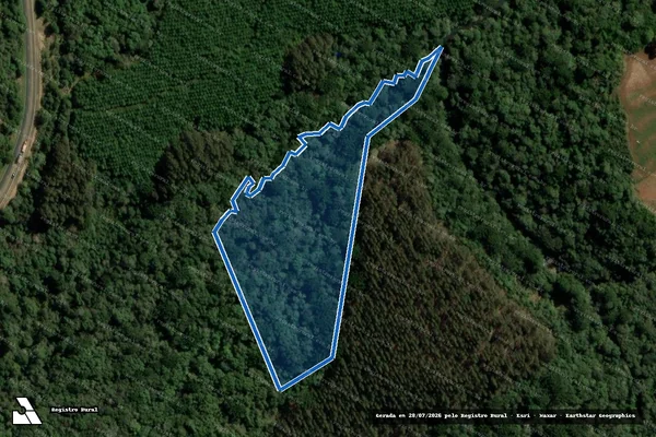 Imagem de satélite de GLEBA SAMAMBAIA - LOTE FLORESTAL N° 32-B - Parcela 1 em Guarapuava - PR
