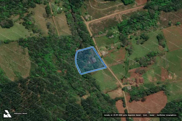 Imagem de satélite de Parte do Lote Rural N°153 - Parte 2 em São Miguel do Oeste - SC