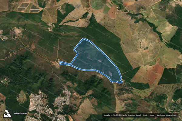 Imagem de satélite de LUGAR DENOMINADO "SANTIAGO" - Parcela 1 em Pitangui - MG
