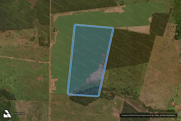 Imagem de satélite de Fazenda São João do Tapirapé - Fazenda Guerobal em Porto Alegre do Norte - MT