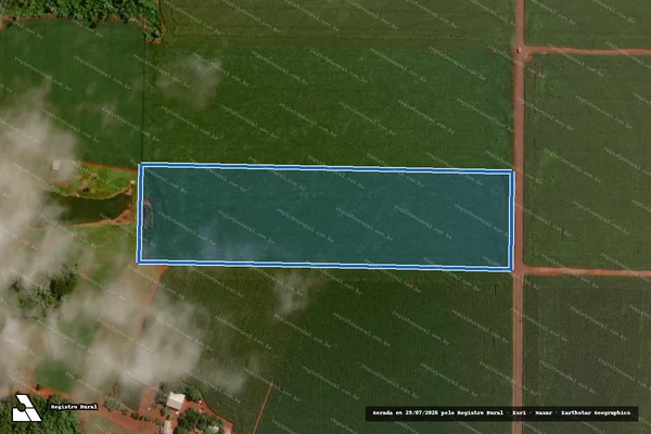 Imagem de satélite de LOTE N° 18-C, integrante da 1ª Parte do 33º Perímetro da Fazenda Britânia - Parte 1 em Maripá - PR