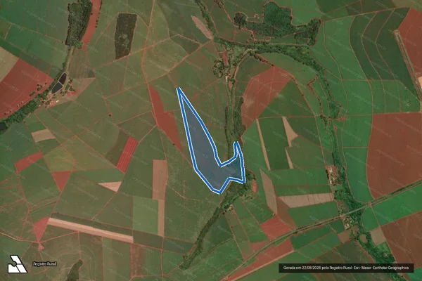 Imagem de satélite de Sitio Fundão ? Gleba B - UNICA em Dumont - SP