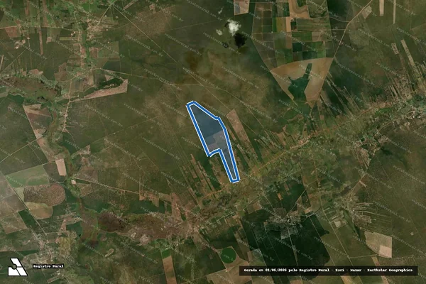 Imagem de satélite de FAZENDA CABOCLO - Parte 01 em Baianópolis - BA