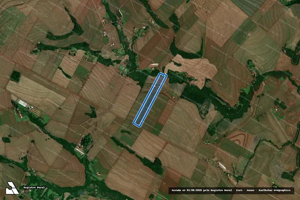 Imagem de satélite de PARTE DOS LOTES RURAIS N°S 45 E 46, DO 5º POLÍGONO DA COLONIZADORA MATELÂNDIA LTDA - Parte 1 em Serranópolis do Iguaçu - PR