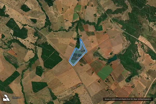 Imagem de satélite de Lote 14 ? Projeto de Assentamento Nova Aurora - Lote 14 ? P. A. Nova Aurora em Santa Isabel - GO