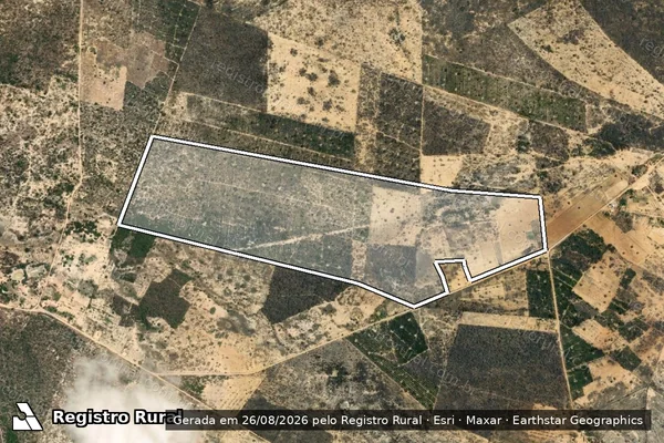 Imagem de satélite de FAZENDA GILÓ - 01 em Várzea Nova - BA