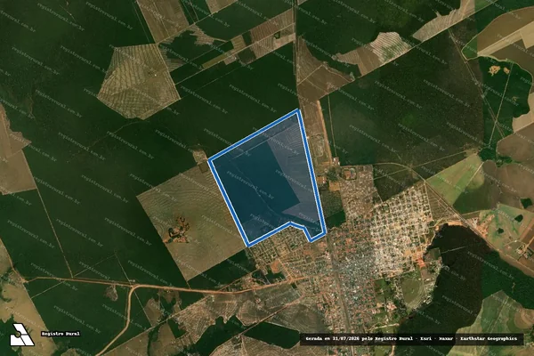 Imagem de satélite de FAZENDA DEMOCRATA / MATR: 1.587_GLEBA-A em Comodoro - MT
