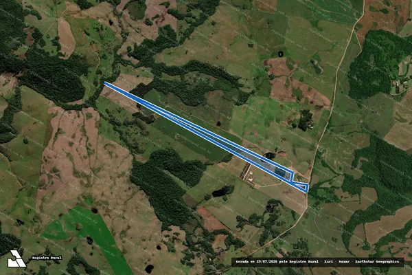 Imagem de satélite de S.D.E - Gleba D em Jari - RS