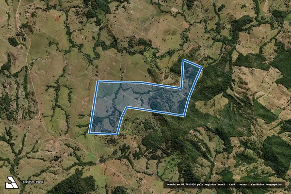Imagem de satélite de Fazenda Ribeirãozinho - Parte 1 em Itapuranga - GO