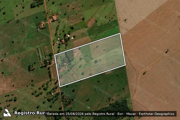 Imagem de satélite de Projeto de Assentamento Esperança - Lote 101 em Anaurilândia - MS
