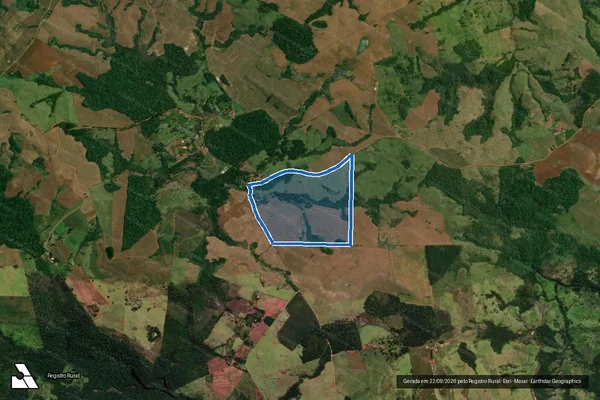 Imagem de satélite de SITIO SÃO PEDRO - Parte 1 em Cândido de Abreu - PR