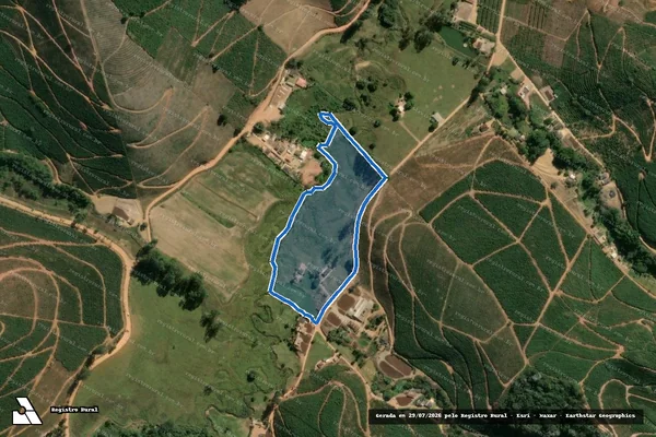 Imagem de satélite de Córrego Pouso Alegre - PARCELA 01 em Durandé - MG