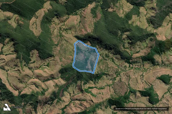 Imagem de satélite de Fazenda Boa Vista - Parcela 1 em Dores de Guanhães - MG