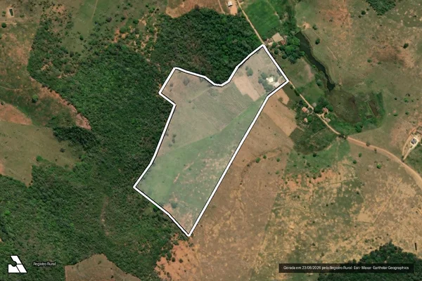Imagem de satélite de Sítio Recanto da Paz - Gleba 01 em Mantenópolis - ES
