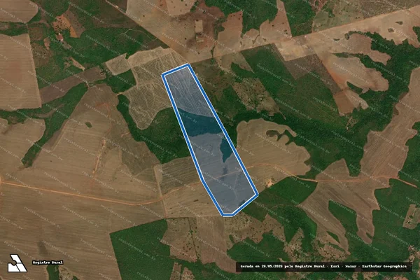 Imagem de satélite de FAZENDA ARAPUA 03 - LOTE 05 PARTE DO LOTE 189 DO LOTEMANTO SERRA DO LAGEADO 4ª ETAPA - 001 em Aparecida do Rio Negro - TO