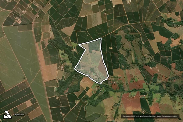 Imagem de satélite de FAZENDA MACAUBAS - Parcela 1 em Araguari - MG
