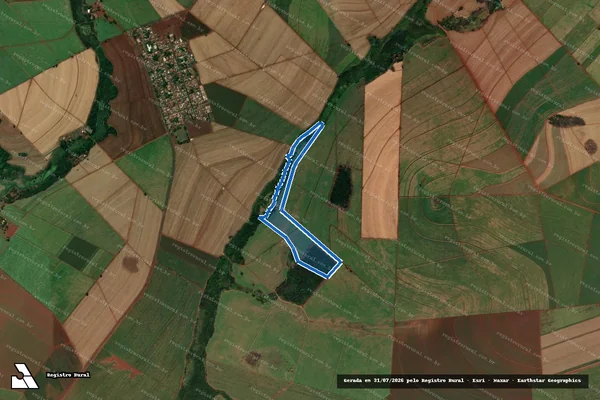 Imagem de satélite de FAZENDA PINTASSILGO - GLEBA 1 - Parte 1 em Pontal - SP