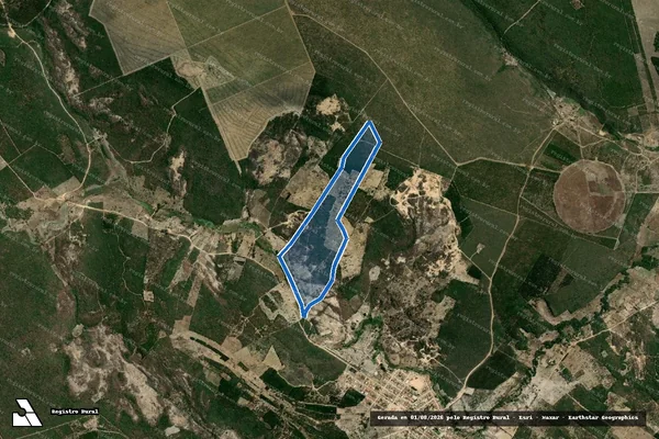 Imagem de satélite de Córrego Tapera ? Fazenda Tapera - Pedra em Curral de Dentro - MG