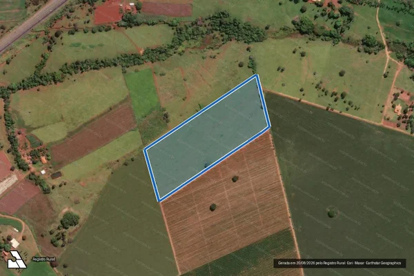 Imagem de satélite de FAZENDA BOM JARDIM - 79504 em Araguari - MG