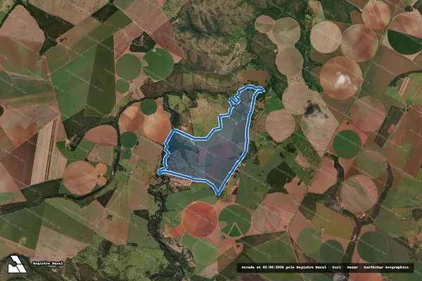 Imagem de satélite de Fazenda Onça - 001 em Paracatu - MG