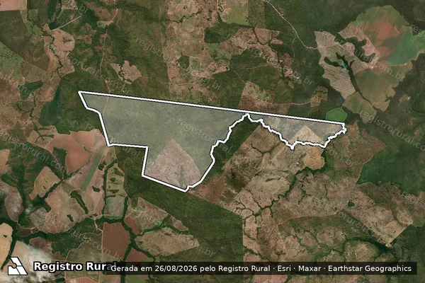 Imagem de satélite de Fazenda Bocânia em Itapiratins - TO