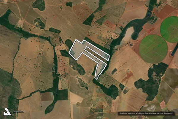 Imagem de satélite de Fazenda Claro - 001 em Vazante - MG
