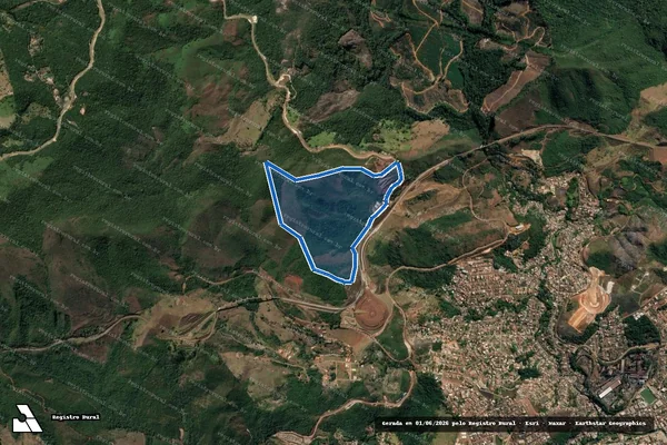 Imagem de satélite de Fazenda Córrego São Miguel - Parte 1 em Barão de Cocais - MG