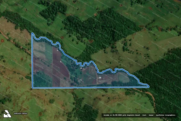 Imagem de satélite de Lote Rural n° 59, do 44° Perímetro da Fazenda Britânia - Parte 1 em Ouro Verde do Oeste - PR