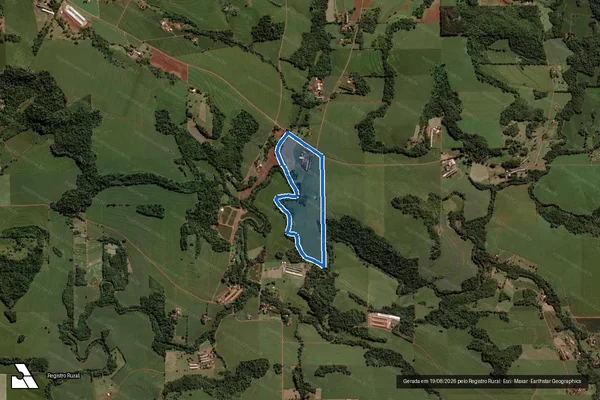 Imagem de satélite de LOTE RURAL N° 217-A DO 20° PERÍMETRO DA FAZENDA BRITÂNIA - Única em Marechal Cândido Rondon - PR