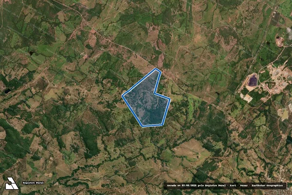Imagem de satélite de FAZENDA JATOBA - Gleba REMANESCENTE em Mara Rosa - GO