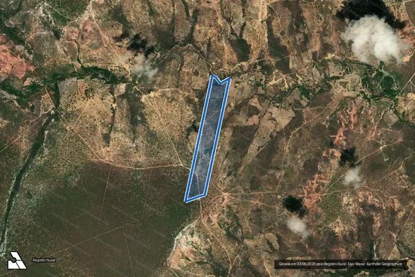 Imagem de satélite de FAZENDA TRÊS RIACHOS - Gleba 02 em Santa Fé de Minas - MG