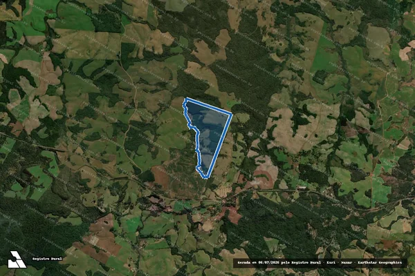 Imagem de satélite de QUINHÃO Nº 02 da FAZENDA CRUZEIRO - Parte 1 em Palmas - PR