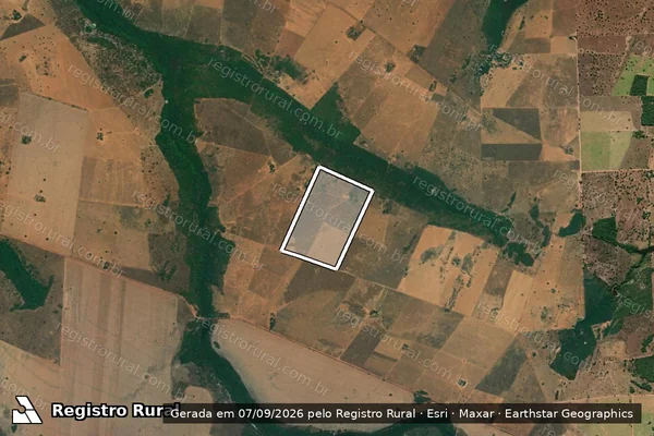 Imagem de satélite de LOTE 72 - P.A. AGUA FRIA GLEBA ARARA / LOTE 72 – P.A. AGUA FRIA GLEBA ARARA