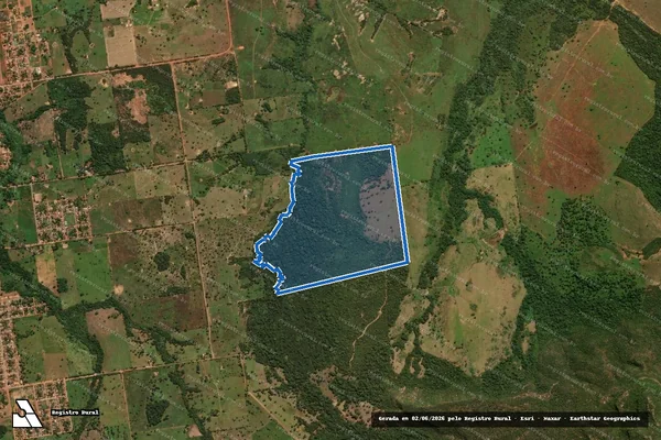 Imagem de satélite de Fazenda Serragem - Parcela 1 em Pedro Gomes - MS