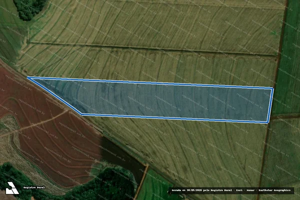 Imagem de satélite de Lote rural nº 05, Sub-divisão dos lotes nºs. L, L-2 e L-3 das Glebas nºs. 9-B e 9-C da "COLONIA PERUIBE" - Lote rural nº 05 em Formosa do Oeste - PR