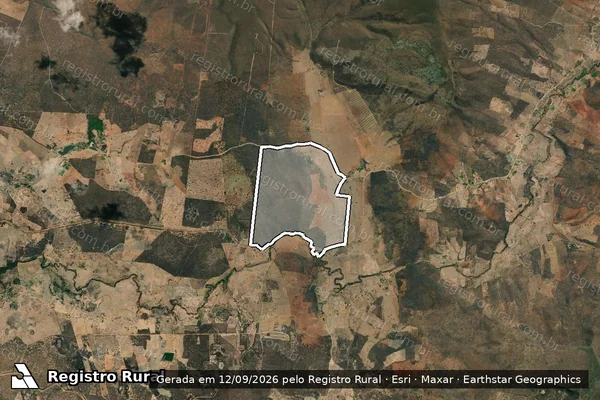 Imagem de satélite de Fazenda Calcete - Parte 1 em Sebastião Laranjeiras - BA