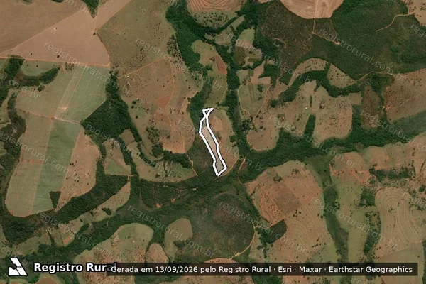 Imagem de satélite de Lote 24 Gleba B - Projeto de Assentamento Francisca Veras - Parte 1 em Campo Florido - MG