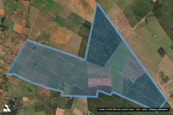 Imagem de satélite de FAZENDA FLUMINENSE - Parte 1 em Ribeira do Pombal - BA