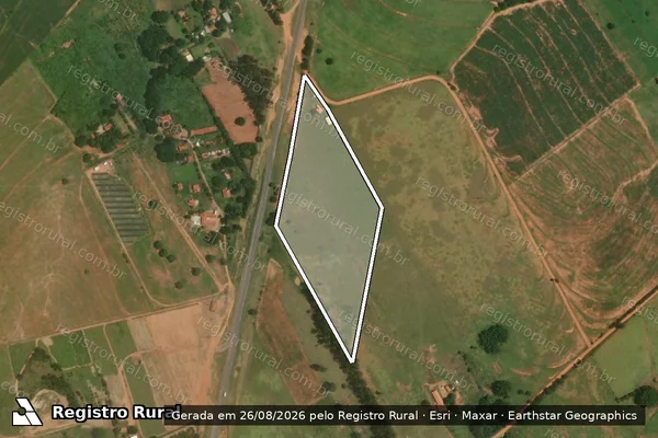 Imagem de satélite de Sítio Esperança - Gleba B em Guaimbê - SP