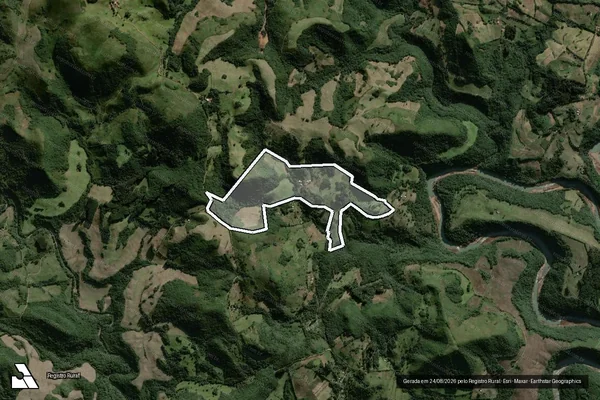 Imagem de satélite de PROPRIEDADE ALBINO GONÇALVES DOS SANTOS - Parte 1 em Lagoão - RS