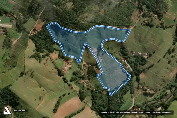 Imagem de satélite de Sítio Quintas do Colibri - Gleba 1 em Monte Alegre do Sul - SP