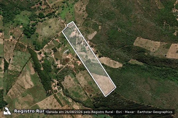 Imagem de satélite de FAZENDA TEIÚ - Parte 1 em Rio Pardo de Minas - MG